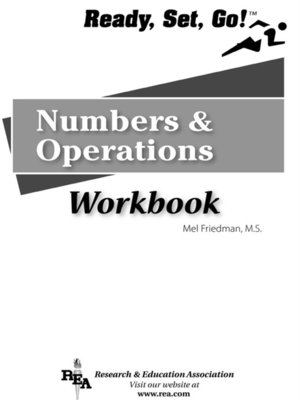 cover image of Numbers and Operations Workbook